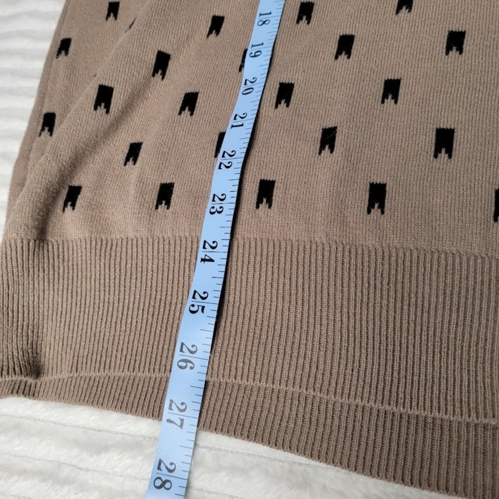 SUPERbrand Union Surfboard Fin Knit Sweater Men's L Tan Black Crewneck - Picture 7 of 11